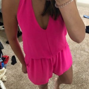 Hot pink romper